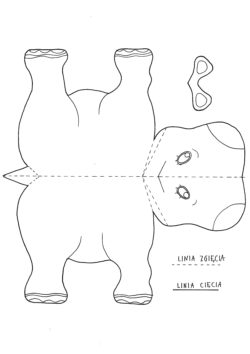 Wzór hipopotama do druku