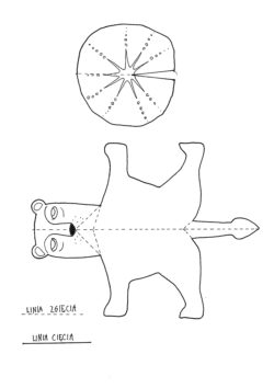 Wzór do wykonania papierowego lwa.